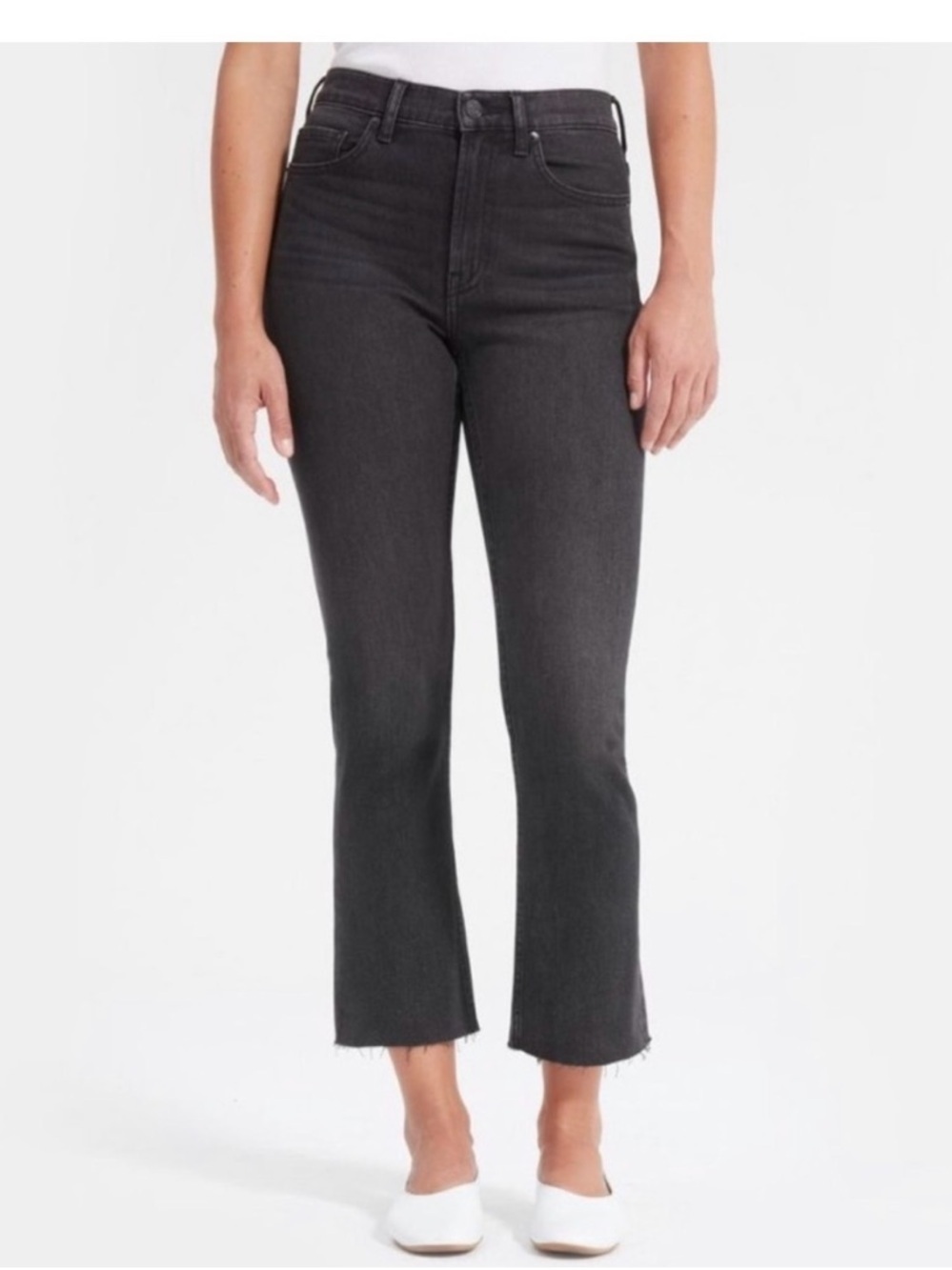 Everlane Crop Ankle Jeans in Washed Black